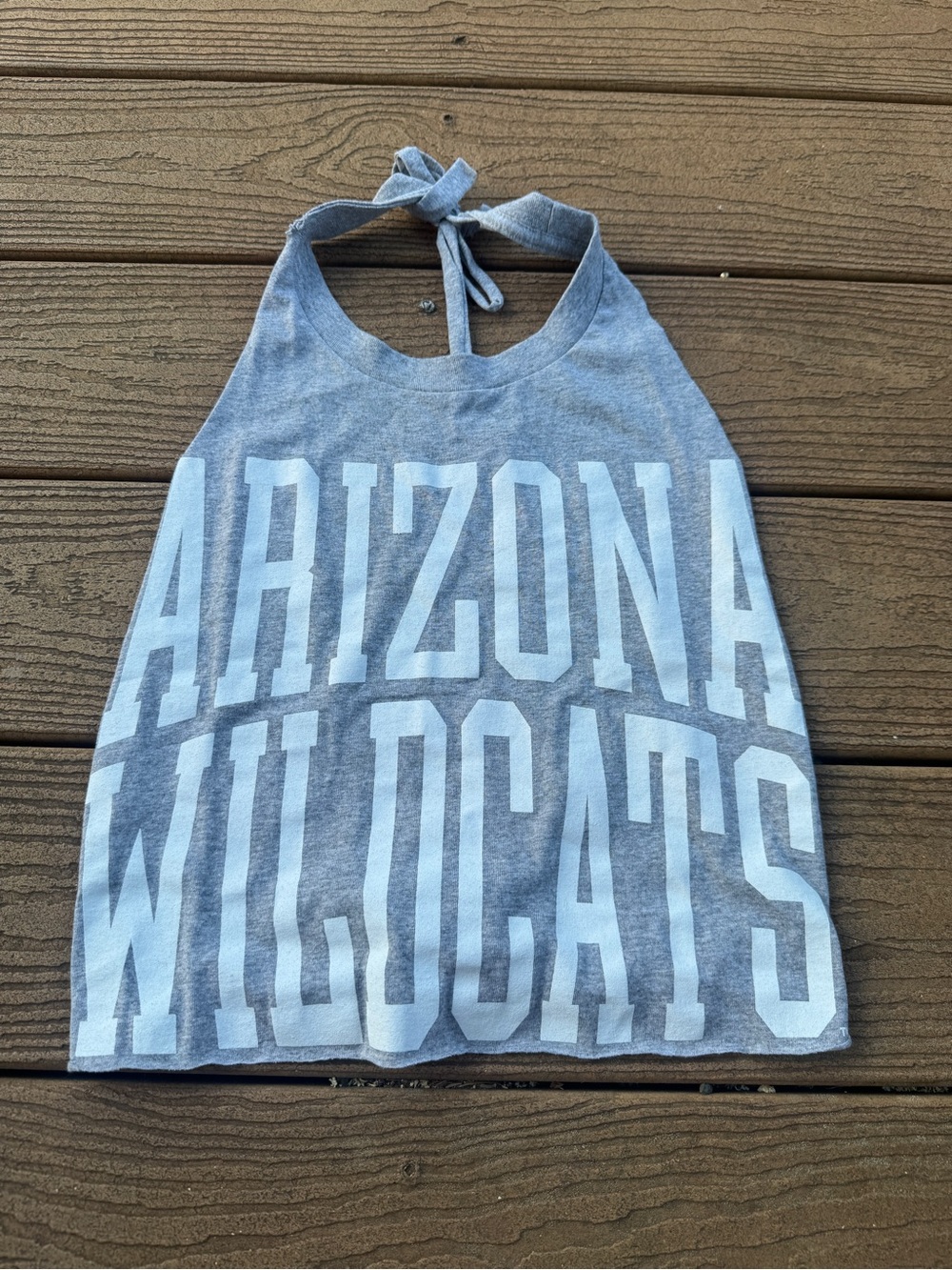 Arizona Wildcats Gray Halter Crop Top